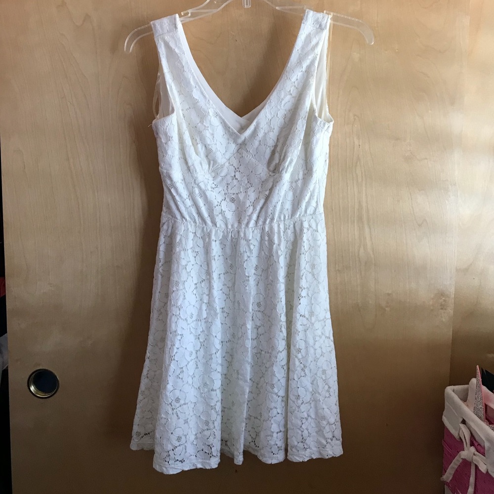 White eyelet dress